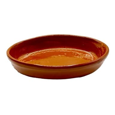 Set 6 Tegamini Ovali 21x12,5 H. 4.5 Cm in Ceramica Terracotta - Made in Italy