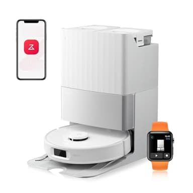 roborock Qrevo Edge S5A Robot Aspirapolvere e Lavapavimenti 17,000 Pa, zero grovigli, spazzola principale DuoDivide, spazzola laterale FlexiArm e Mocio, lavaggio ad acqua calda e autopulizia (Bianco)