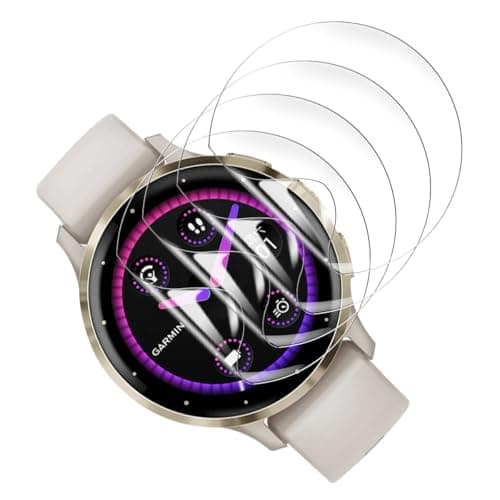 Rnnmeeko Pellicola Protettiva per Garmin Venu 3S Vetro Temperato, 4 Pezzi HD Trasparente Film TPU, per Garmin Venu 3S 3D Flessibile Anti-Scratch Protezione Schermo