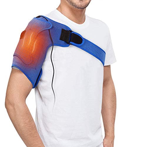 Fascia Spalla Riscaldante, Tutore Tendinite Spalla Riscaldante con Imbottitura a Compressione e Terapia Termica Regolabile per Spalla Rotta, Spalla Congelata, Dolore da Artrite, Sinistra e Destra (S)