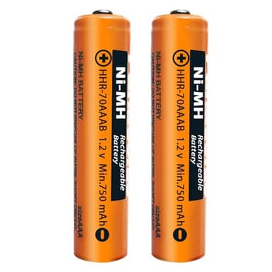 Batterie Ricaricabili AAA 750mah 1,2v per Cordless Gigaset, NI-MH Pile Ricaricabili AAA 750 mah per Panosonic Telefoni Cordless - confezione da 2