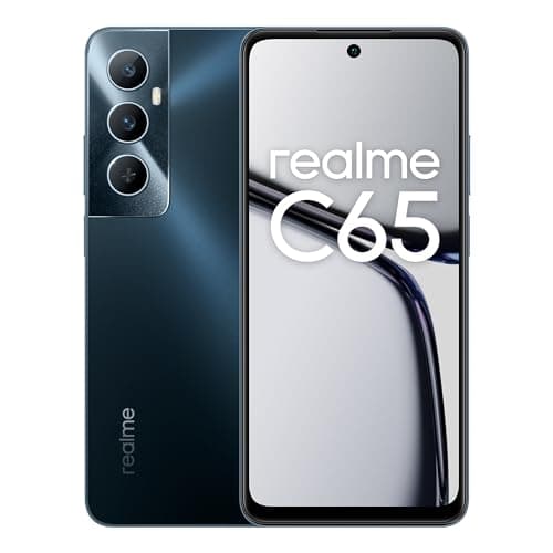 realme c65 Smartphone 8+256 GB, Fotocamera con AI da 50 MP, Display da 6,67" con Frequenza di aggiornamento 90 Hz, Ricarica rapida da 45W, Batteria massiva da 5.000mAh, NFC supportato, Nero