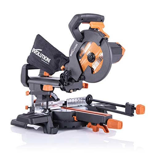 Evolution Power Tools R210SMS+ Troncatrice Radiale Scorrevole Multi-Materiale 210 mm con Pacchetto Plus, 230 V
