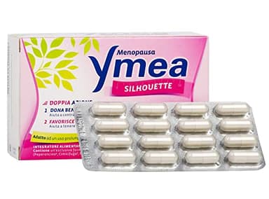 Ymea Silhouette Esperto della Menopausa, Integratore Alimentare, Favorisce l'Equilibrio del Peso Corporeo, 64 Capsule