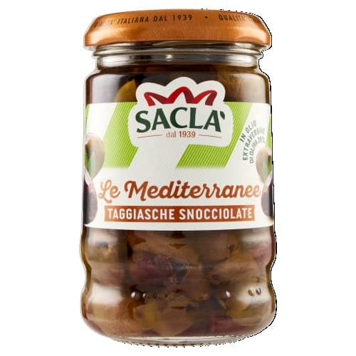 Saclà Olive Taggiasche Denocciolate in Olio Extravergine di Oliva, 12x180g