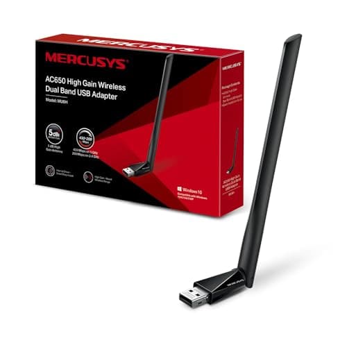 MERCUSYS TP-Link MU6H Adattatore AC650 High Gain Wireless Dual Band USB, Compatibile con Windows 11/10