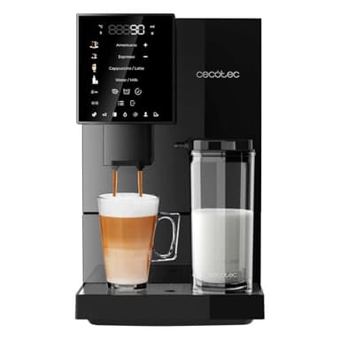 Cecotec Macchina da Caffè Superautomatica Cremmaet Compactccino Black. 1450W, Superautomatica, 19 Bar, Thermoblock, Serbatoio Caffè 150g, Serbatoio Acqua 1,1L, Pulizia Automatica