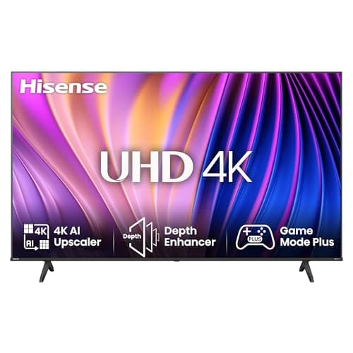 Hisense TV 75" 4K Ultra HD 75E63NT, Smart TV VIDAA U7, Dolby Vision, HDR 10+, DTS Virtual:X, Game Mode Plus, Alexa Built-in, VIDAA Voice, Tuner DVB-T2/S2 HEVC 10, lativù 4K