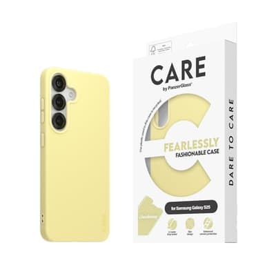 CARE BY PANZERGLASS Custodia morbida in TPU per Samsung Galaxy S25, custodia sottile elegante e sostenibile con protezione migliorata della fotocamera, custodia protettiva integrale per Galaxy S25,