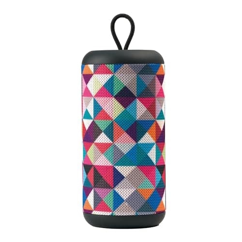Music Sound | SPEAKER Vertical | Speaker Bluetooth 5.0 Outdoor - 5 Watt di Potenza - PlayTime 4 Ore - Ricarica 1,5 Ore - Entrate micro SD, USB key e Cavo AUX - Fantasia Triangoli