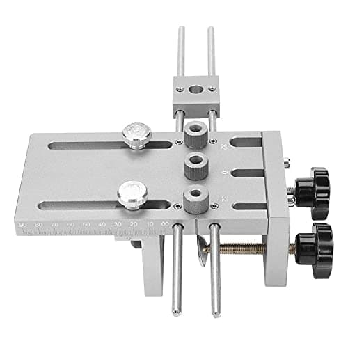 Dima Tasselli Legno, Akozon 6/8/10 mm 3 in 1 Guida di Perforazione Regolabile per Legno Localizzatore Autocentrante Multifunzionale Dima per Fori a Tasca Kit Strumento Guida per Trapano per Tasselli
