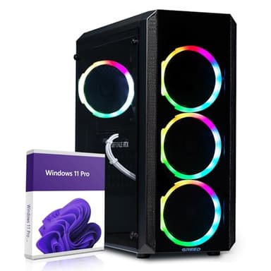 Greed®Mk2 Power - 4K High End Gaming PC Raytracing – Core i7 12700F + RTX 4060Ti 16GB – computer RGB ultra veloce + desktop da 4,9 GHz – 32 GB DDR4 RAM – 1TB SSD – WLAN + W11 Pro