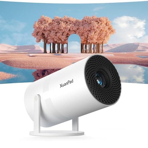 [App Android e Messa a Fuoco Motorizzata] Mini Proiettore Portatile, Xuanpad Proiettore Bluetooth Wifi6, Correzione Verticale Automatica, Videoproiettore 1080P Supporta 4K, Home Cinema per Ios/Android