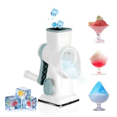 Macchina Granita, panemy Tritaghiaccio, Lame Doppia Fila Angolo 45°, Efficiente Tritaghiaccio, Risparmio Fatica, Macchina Ghiaccio Casa Adatta per Campeggio, Cocktail, Caffè Freddo, Gelato