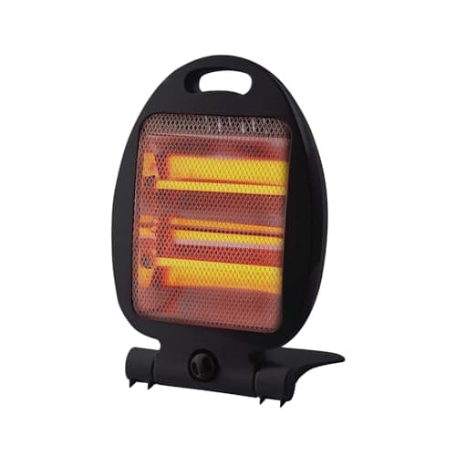 Wintem Stufa Elettrica al Quarzo Pieghevole 400/800W con Due Livelli di Calore – Stufetta a Basso Consumo per Camera, Ufficio o Bagno con Sistema Antiribaltamento e Base Stabile - 25,5x9x38,5cm