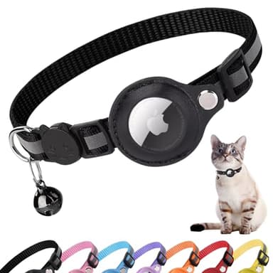 Croc-Cat Collare Gatto, Compatibile AirTag Apple, Localizza il Tuo Gatto, Leggero & Confortevole, Sicurezza Massima, GPS Air Tag Non Incluso