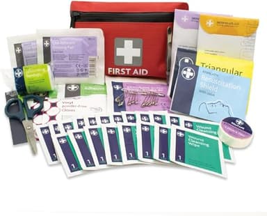 LEWIS-PLAST Kit Pronto Soccorso Completo Sacca di Primo Soccorso 92 Pezzi - Grande Conforme Alle Norme Europee - Kit Medico Per Diverse Occasioni