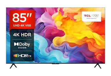 TCL 85V6B TV 85" 4K HDR Ultra HD Google TV con design senza bordi Dolby Audio Compatibile con Google Assistant Alexa