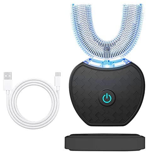 Spazzolino ad ultrasuoni, spazzolino automatico 360 Spazzolino sonico automatico, spazzolino per sbiancamento dei denti con timer e ricarica wireless Spazzolino elettrico a 360° per adulti