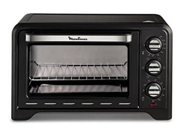 Moulinex Ox4448 Optimo Forno Elettrico Ventilato 19 Litri, Potenza 1380 W, Max 240°C, Forno per Pizza, Carne, Pesce, Dolci, Fornetto Elettrico con 6 Modalità di Cottura, Timer, 2 Accessori, Nero