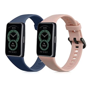 kwmobile 2x Cinturino TPU Silicone Fibbia Compatibile con Huawei Band 6 Cinturino - Cinturini 14-22 cm