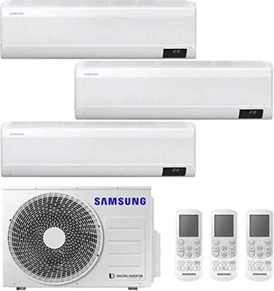 Climatizzatore Trial 7000 + 7000 + 12000 Btu A++/A+ Gas R32, Pompa di Calore - Windfree Avant