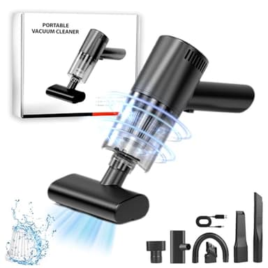 Aspirabriciole Senza Fili Potente, 12000Pa Aspirapolvere Auto Portatile, USB Mini Aspirapolvere, Ricaricabile Portatile Leggero Aspirapolvere per Capelli, Auto, Casa, Ufficio, Cucina