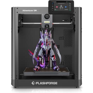 FLASHFORGE Adventurer 5M Stampante 3D, Totalmente livellamento-Auto Max 600mm/s, 280℃ Ugello a Sgancio Rapido, Struttura CoreXY per Qualità di Stampa Superiore, Principianti & Esperti Scelta Prima