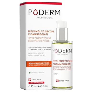 PODERM - PIEDI MOLTO SECCHI E DANNEGGIATI - Ripara e nutre intensamente per 24 ore - Piedi visibilmente riparati in 7 giorni - Ingredienti 100% naturali - Cura dei piedi - Swiss Made