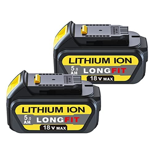 2 pz 18V 5.0Ah sostituzione della batteria di ricambio per Dewalt compatibile con Dewalt DCS355N-XJ, DCW210N-XJ, DCM563PB-XJ, DCG405N, DCD796N, DCW210N-XJ, DCS571N, DCS335N, DCV517, DCG412N
