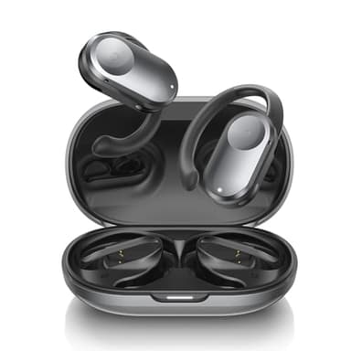 Auricolari aperti, wireless, leggeri, sportivi, auricolari Bluetooth a conduzione d'aria, regolazione multi-angolo, microfono con cancellazione del rumore, 50 ore di riproduzione per corsa, colore