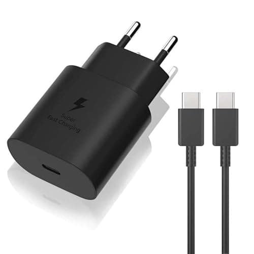 25W Caricabatterie rapido Con 2M Cavo USB Tipo C da per Samsung Galaxy S24/S23 /Ultra S23+/S23 /S22 /S21/S21 ultra 5g / S20 Ultra/ S20 / S10 /S9 / S8/ A71 / A52 /A51/ A32/ A31 USB C Caricatore