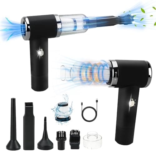 D-Lumina Aspirapolvere per Auto, Mini Aspirapolvere Portatile, Aspirabriciole Senza Fili Potente 15000PA, Sistema a Doppia Filtrazione,Adatto per la Pulizia Profonda di Auto e Case