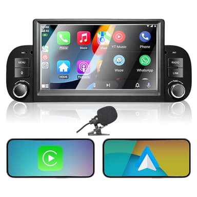[Alta Potenza] Liulbobu Autoradio per FIAT Panda 2013 2014 2015 2016 2017 2018 2019 2020 con 7" Touchscreen Autoradio Wireless Carplay & Android Auto,Bluetooth Mirror Link/RDS AM/FM/USB/DSP