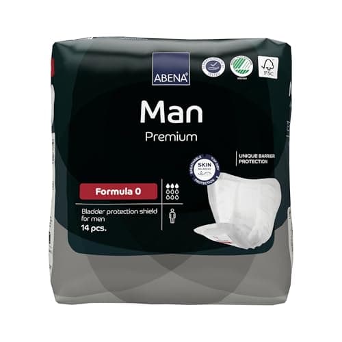 ABENA Man Formula 0, 14 pezzi | Premium protezioni assorbenti per perdite urinarie maschili | Discreti e confortevoli | Ad assorbimento rapido | Traspiranti e confortevoli