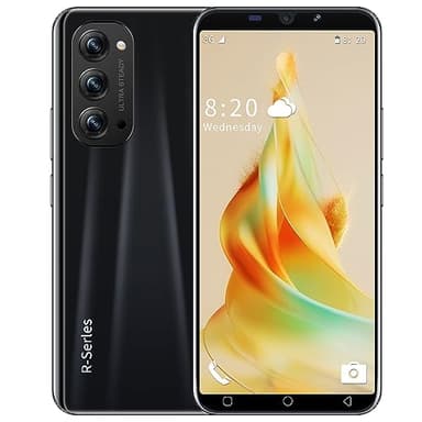 WRTogo Smartphone Offerta del Giorno, Display IPS da 5,0 pollici, 16GB ROM/Espandibile fino a 128 GB, Android 9.0, Doppia SIM, Doppia Fotocamera Smartphone economico con (Reno4-Black)