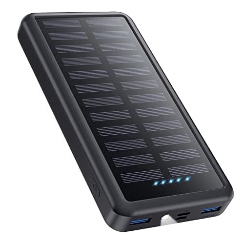 Pxwaxpy Power Bank 26800mAh, 15W PD 3.0A [USB C Uscita & Ingresso] Ricarica Rapida Caricabatterie Solare Portatile, 3 Uscita Powerbank con LED Torcia Batteria Esterna per iPhone Samsung Huawei ecc