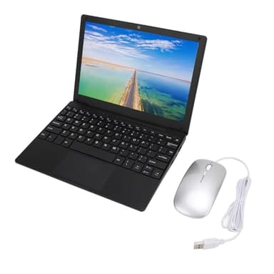 VELATEMOR Laptop Ultra Sottile A133, Display IPS 1280x800 da 10,1 Pollici, Processore Quad Core, Computer Leggero con Mouse per Android 12.0, Miglior Assistente per Studio, (Spina europea