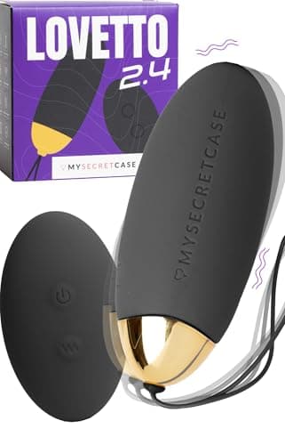 MySecretCase Ovetto Vibrante Donna Telecomando - Vibratoreper Donna Professionale Comando a Distanza, Vibratore Wireless Sessuali, Vibratoriper Coppie Telecomandato Piccolo (Nero)