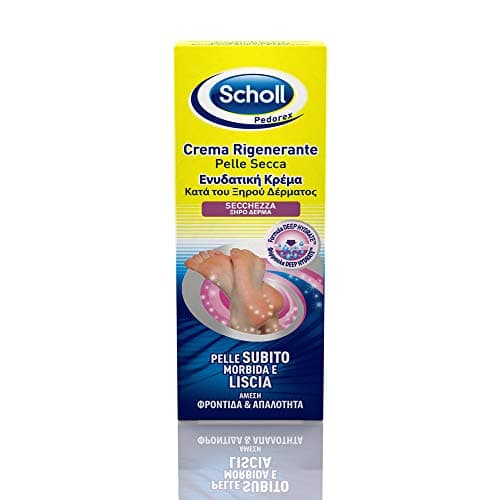 Scholl Crema Rigenerante Pelle Secca, Crema Piedi ad Assorbimento Rapido, Azione Esfoliante e Idratante per Pelle Liscia e Rivitalizzata, 60ml