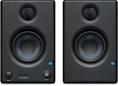 PreSonus Eris 3.5 Gen 2, Altoparlanti Attivi da Scrivania 3.5" per Multimedia, Gaming, Produzione Musicale di Qualità Studio, Potenza 50 W, Nero