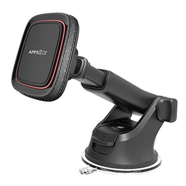 APPS2Car Supporto Cellulare Auto Magnetico, Universale del Cruscotto/Parabrezza Ventosa con Braccio Telescopico Regolabile, 6 Forti Magneti, per Tutti i Cellulare
