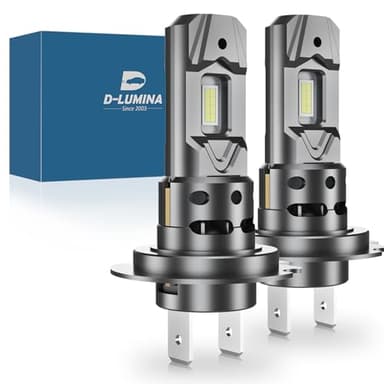 D-Lumina Lampadina H7 LED Canbus 100W 16000LM,6500K 400% Brillante,1:1 design di ricambio lampada alogena,Funziona Sia Per Con Lenticolari Che Senza Lenticolari,2 pezzi