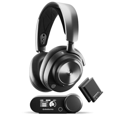 SteelSeries Arctis Nova Pro - Cuffie da gaming wireless multi-sistema - Driver magnetici al neodimio - Cancellazione attiva del rumore - Infinity Power System -Mic ClearCast Gen 2 - PC,PS5,PS4,Mobile