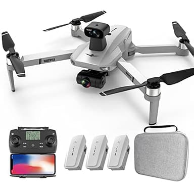Teeggi KF102 MAX Drone con Telecamera 4K HD per Adulti, Evitamento Ostacoli 360°, 2-Assi Gimbal, 22 Minuti di Volo, GPS Follow Me, Professionale Quadricottero RC Droni, 3 Batterie