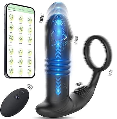 Plug Anali Sex Toys Masturbatore maschile Stimolatore Prostata Anello vibrante per il pene Vibratore per uomo Prostata 9x9 Modalità Sexytoysys Uomo APP Vibratore Anale Sexy Toys Sexy Shop