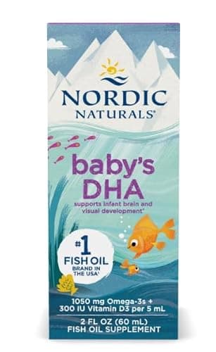 Nordic Naturals Olio di pesce DHA per bambini, 1050 mg Omega-3 con vitamina D3-60 ml.