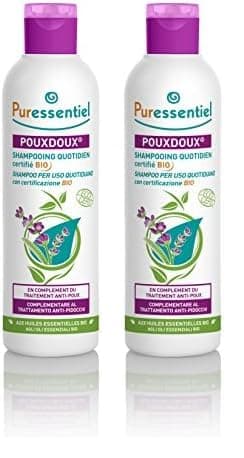 Puressentiel Pouxdoux Anti Pidocchi Shampoo, Risana il cuoio capelluto e rimuovere lendini e pidocchi morti, 200 ml (Confezione da 2)