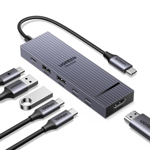 UGREEN Revodok Pro 106 10Gbps Hub USB C HDMI 4K 60Hz Adattatore Type C 3.2 Gen 2 PD 100W Carica Docking Station Compatibile con MacBook Pro Air M3 M2 M1, iPad, iPhone 16 Pro Max