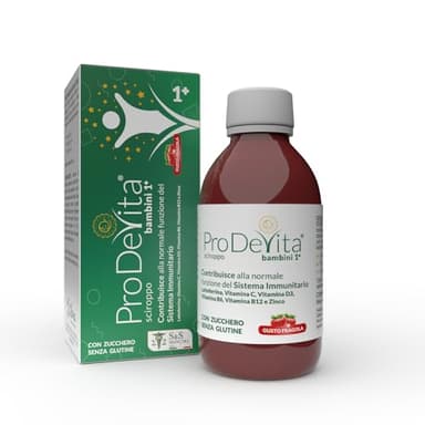 ProDeVita sciroppo bambini 1+ Gusto Fragola .integratore alimentare a base di Lattoferrina, Zinco e vitamine.Cresce le difese immunitarie -Protegge da virus-Antiossidante